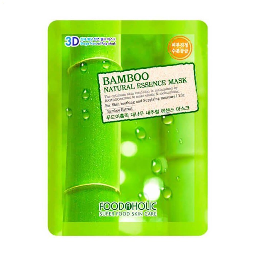 Уцінка! Тканинна 3D-маска для обличчя Food A Holic Natural Essence Mask Bamboo з екстрактом бамбука, 23 г